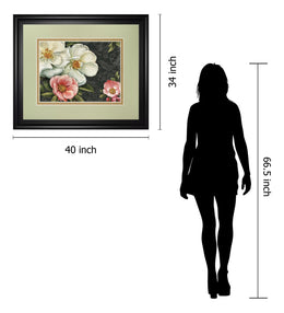 Floral Damask I By Lisa Audit 34X40 Framed Print