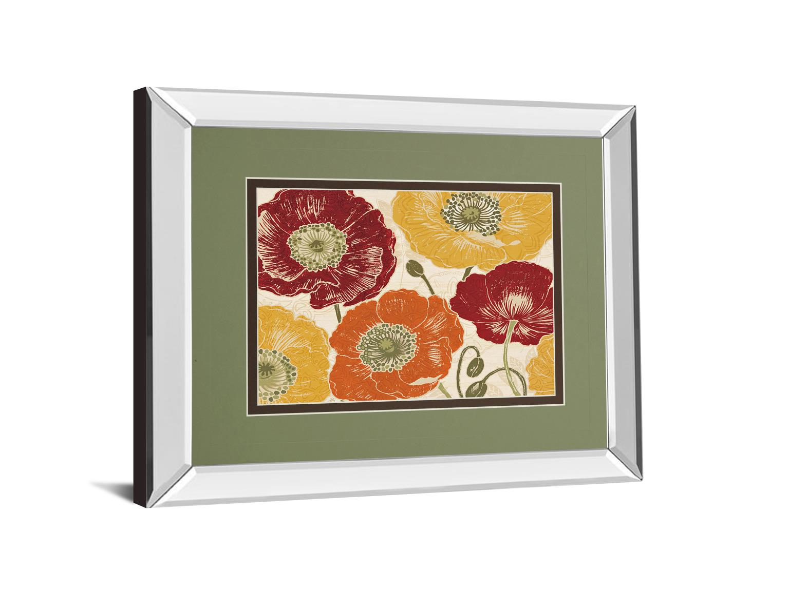 Mirrored Frame A Poppy'S Touch I Spice By Daphne Brissonnet 34X40 Mirror Frame Print