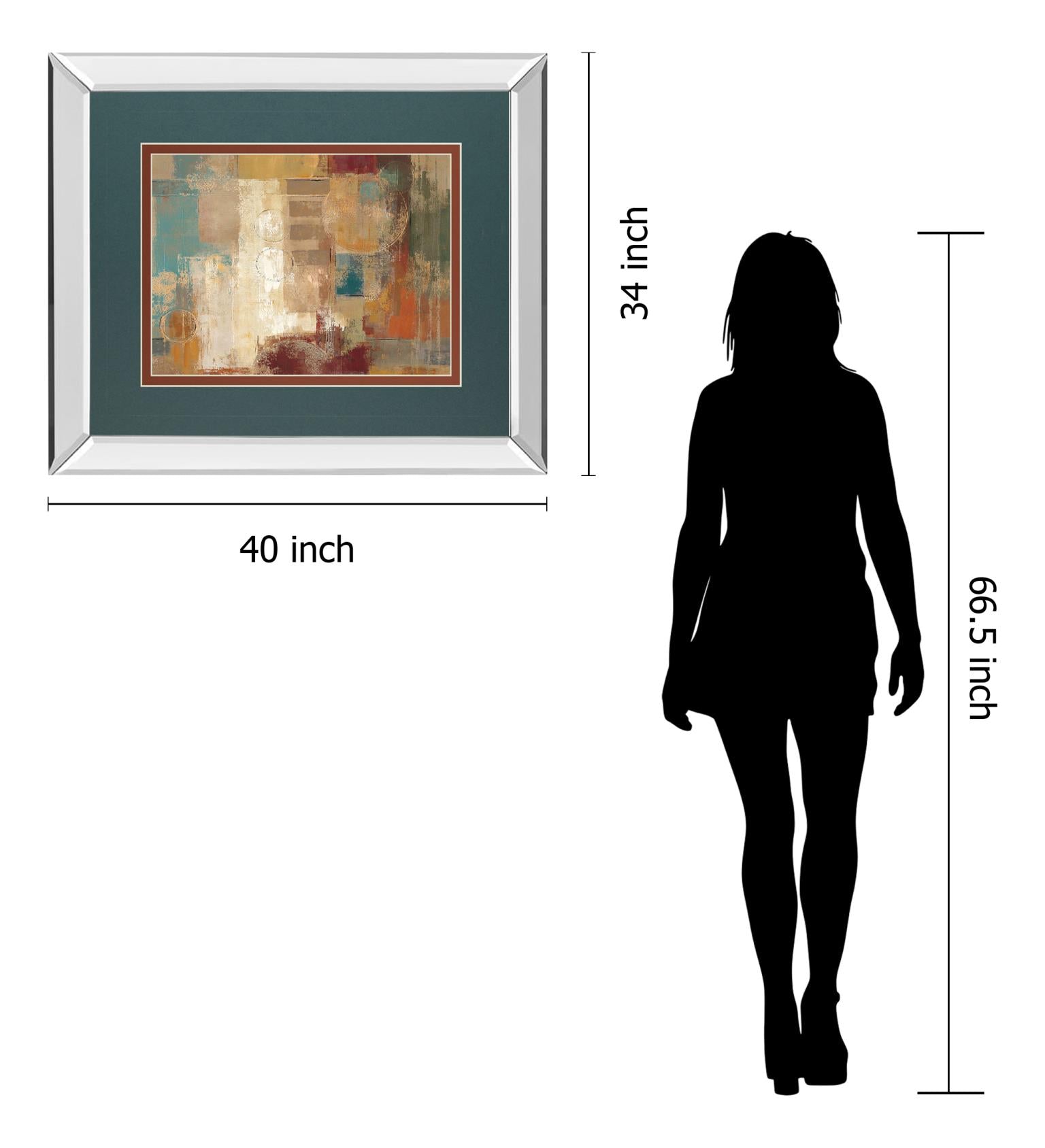 Mirrored Frame Oriental Trip Crop By Silvia Vassileva 34X40 Mirror Frame Print