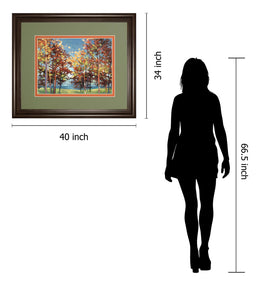 Kaliedoscope By Jmp 34X40 Framed Print