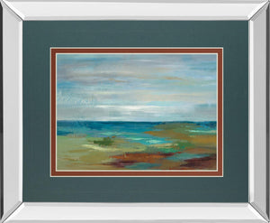 Mirrored Frame Wispy Clouds By Silvia Vassileva 34X40 Mirror Frame Print