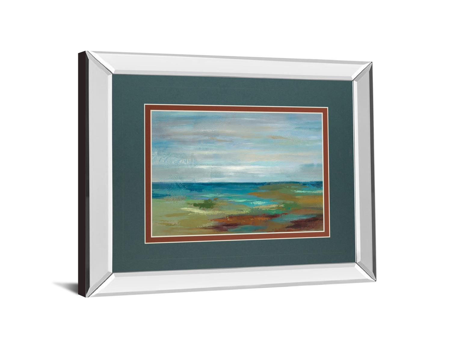 Mirrored Frame Wispy Clouds By Silvia Vassileva 34X40 Mirror Frame Print
