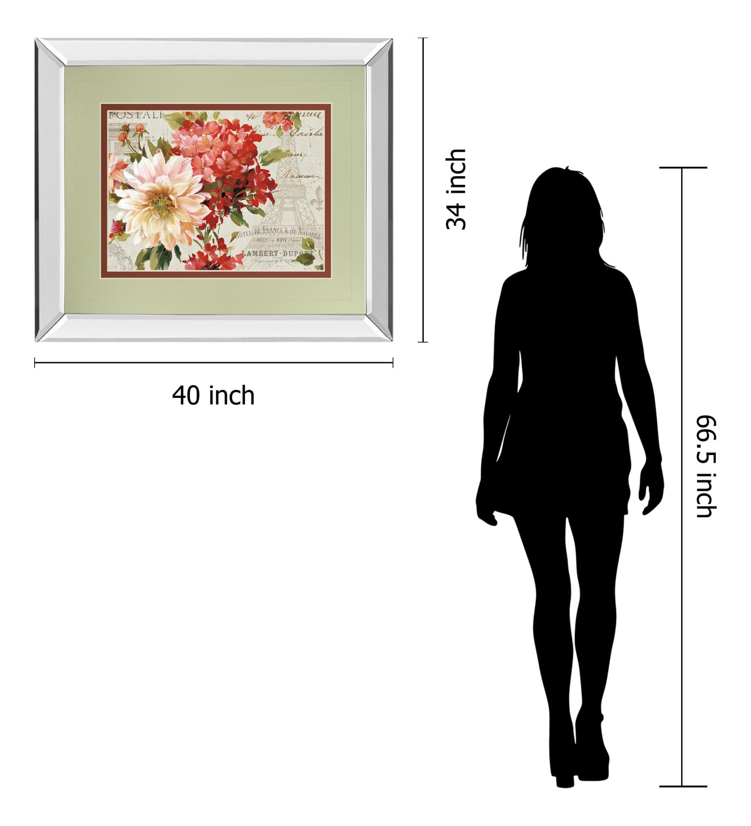 Mirrored Frame Ps Je T'Aime I Light By Lisa Audit 34X40 Mirror Frame Print