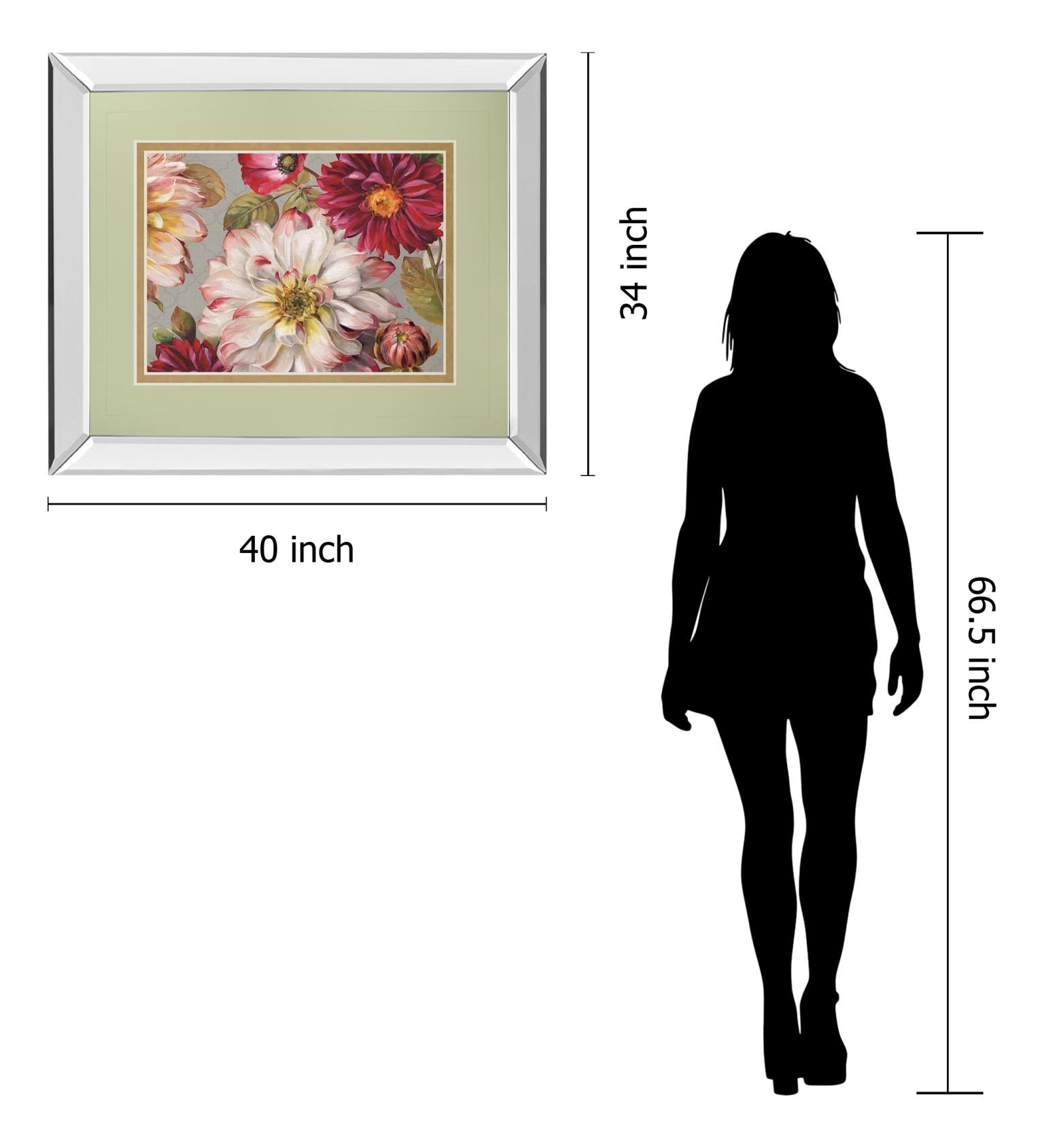 Mirrored Frame Classically  By Lisa Audit 34X40 Mirror Frame Print
