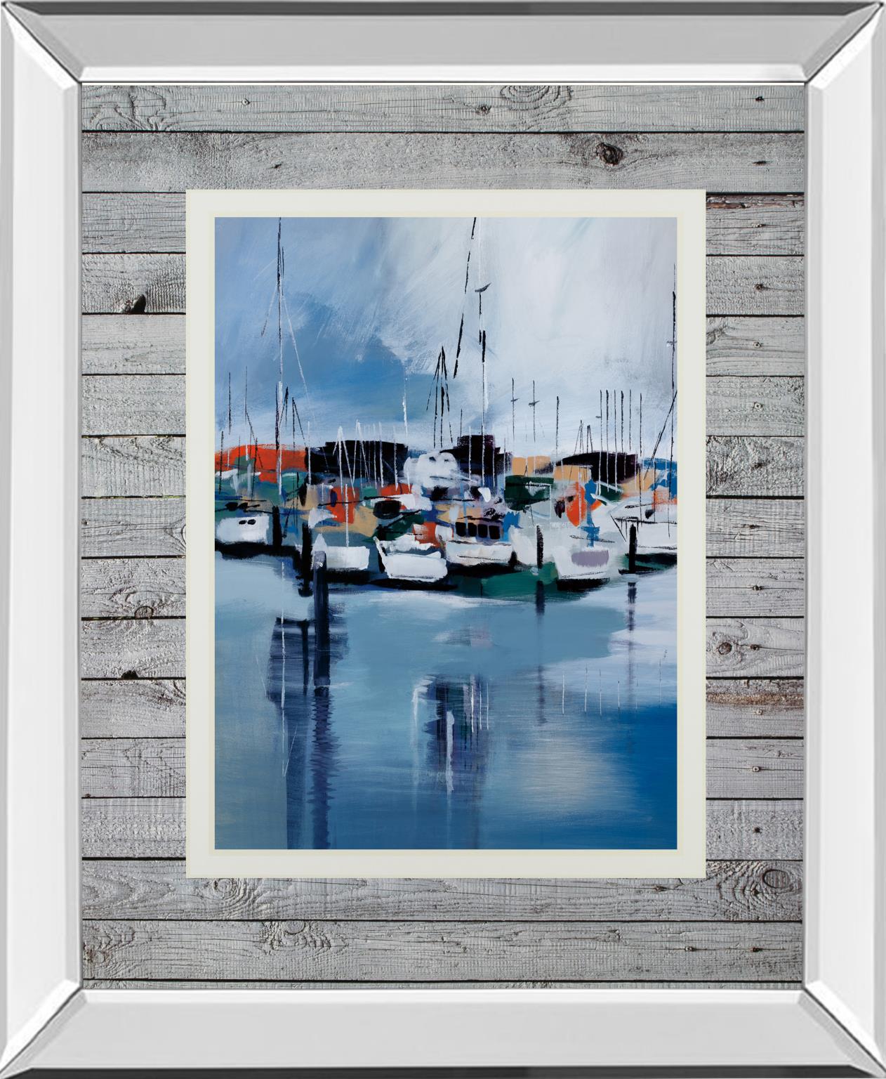 Mirrored Frame Docked By Fitsimmons, A. 34X40 Mirror Frame Print
