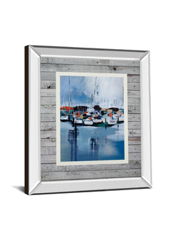 Mirrored Frame Docked By Fitsimmons, A. 34X40 Mirror Frame Print