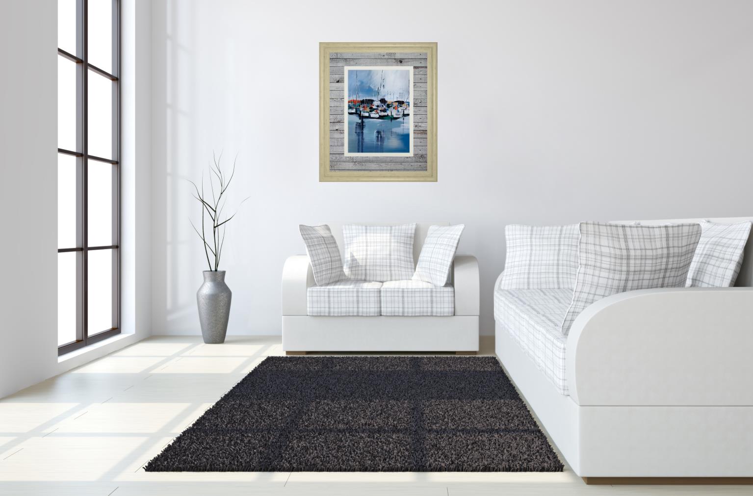Docked By Fitsimmons, A. 34X40 Framed Print