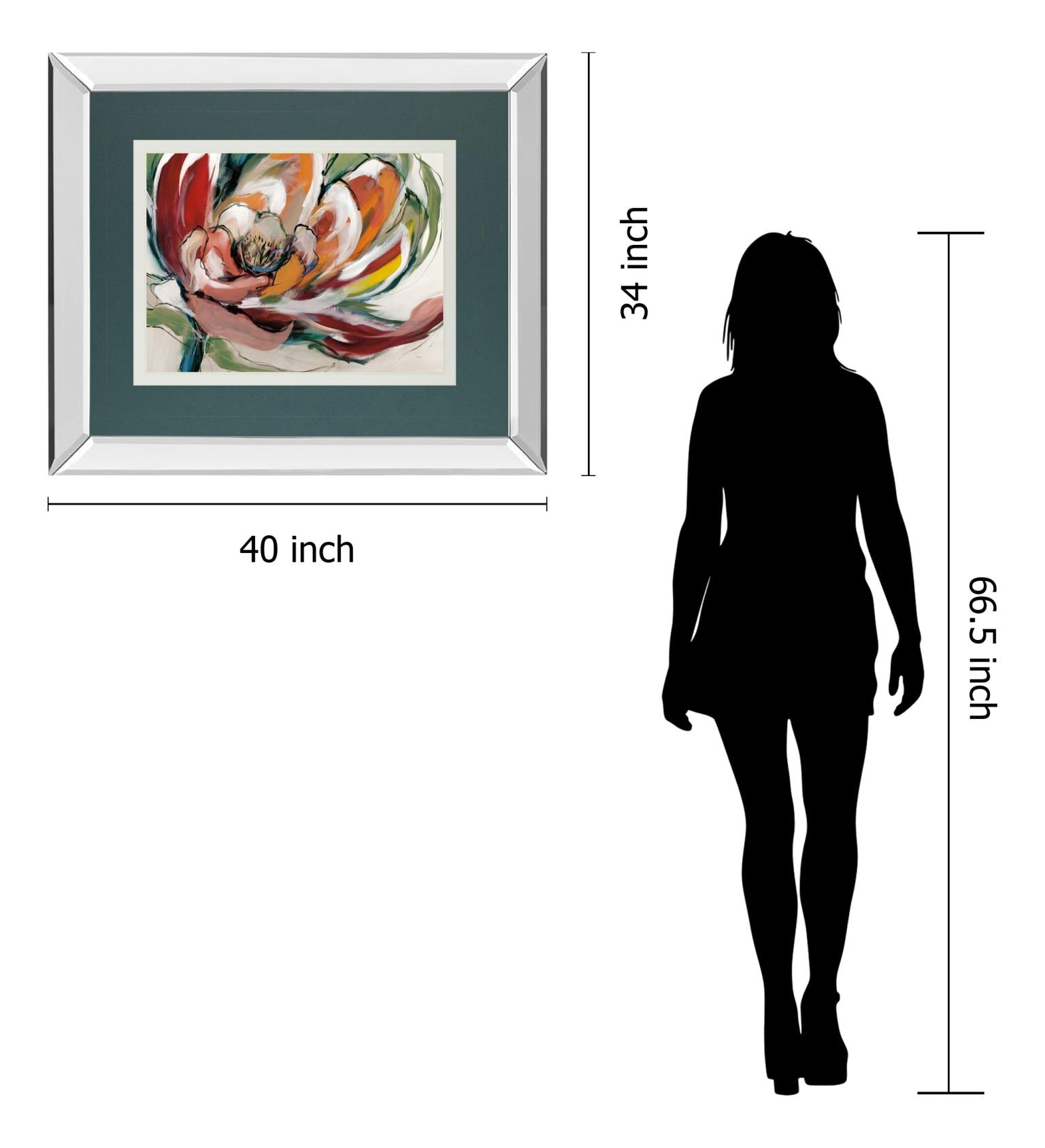 Mirrored Frame Bloomed I By Fitsimmons, A. 34X40 Mirror Frame Print
