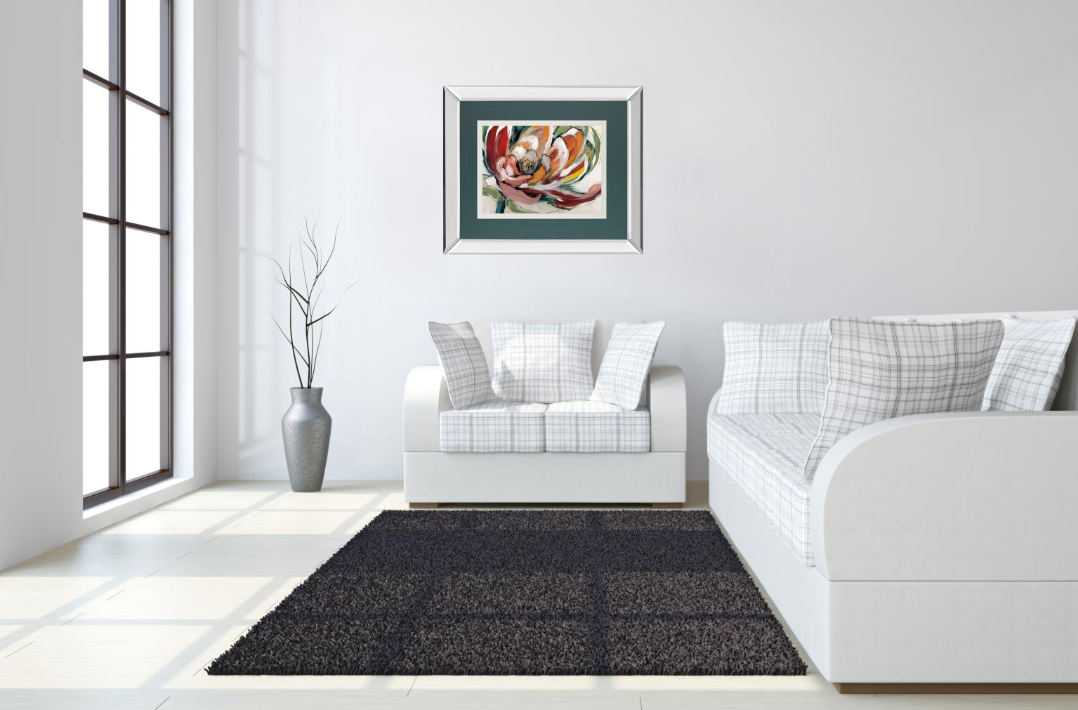 Mirrored Frame Bloomed I By Fitsimmons, A. 34X40 Mirror Frame Print