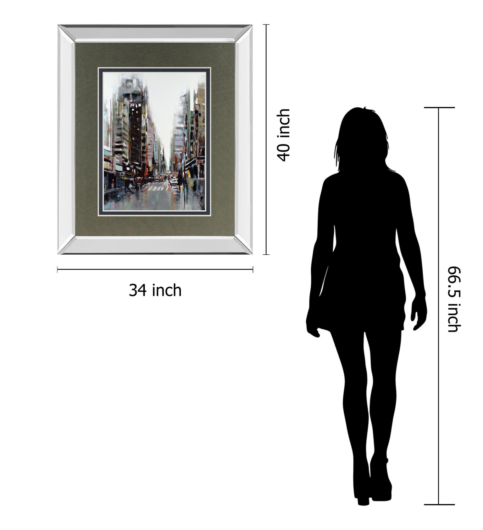 Mirrored Frame La Ville By Kadniri, A. 34X40 Mirror Frame Print