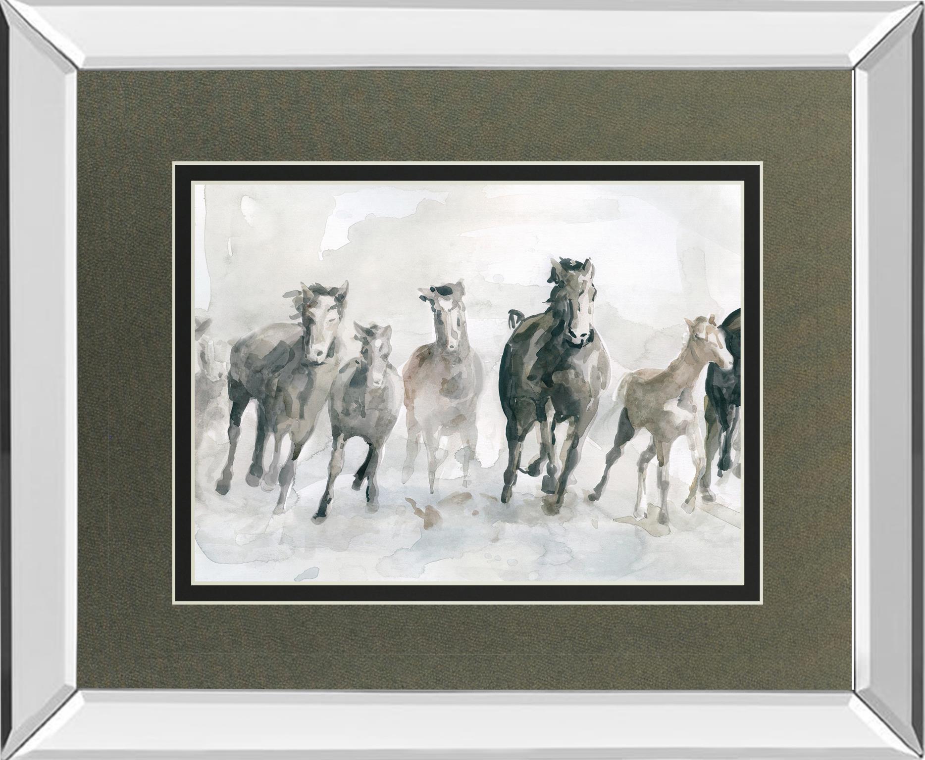 Mirrored Frame Running Wild By Carol Robinson 34X40 Mirror Frame Print