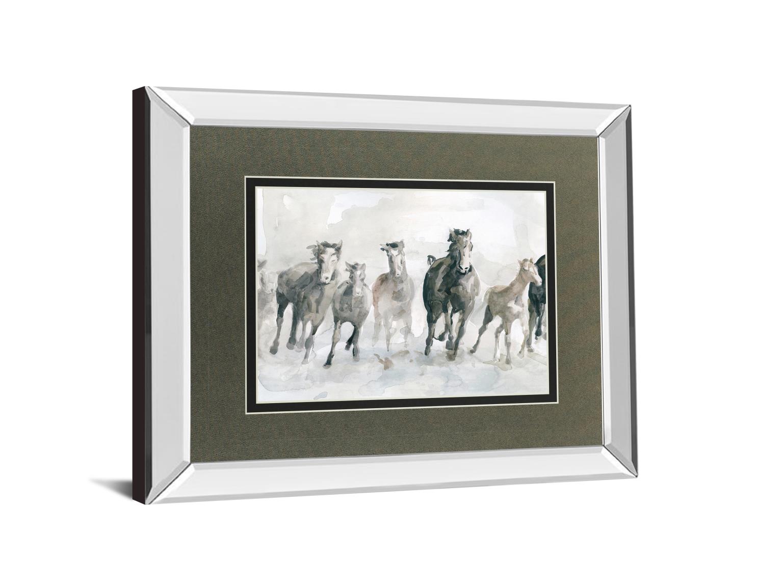 Mirrored Frame Running Wild By Carol Robinson 34X40 Mirror Frame Print