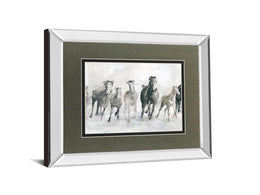 Mirrored Frame Running Wild By Carol Robinson 34X40 Mirror Frame Print