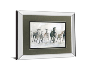 Mirrored Frame Running Wild By Carol Robinson 34X40 Mirror Frame Print