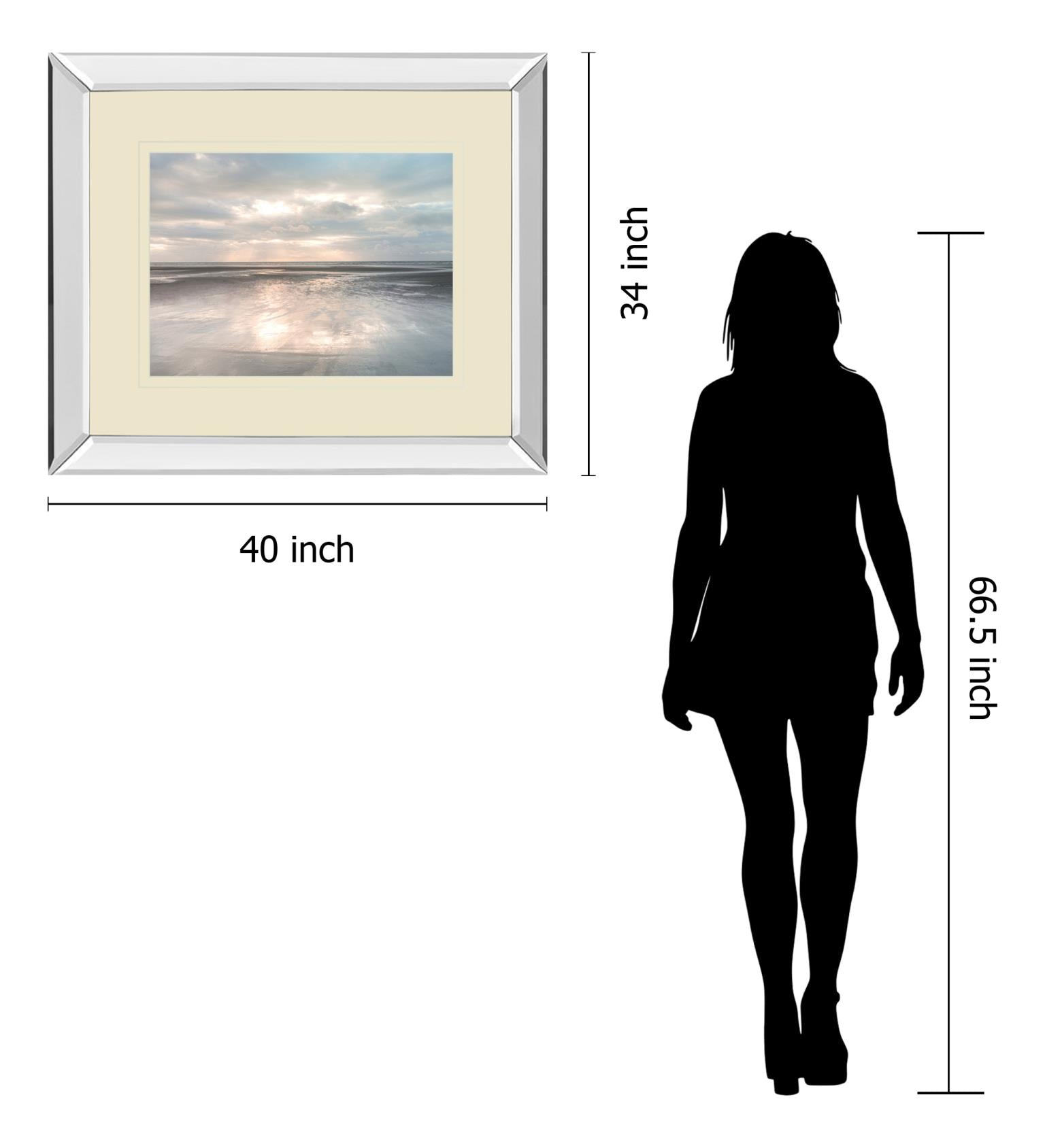 Silver Sands By Assaf Frank 34X40 Mirror Frame Print