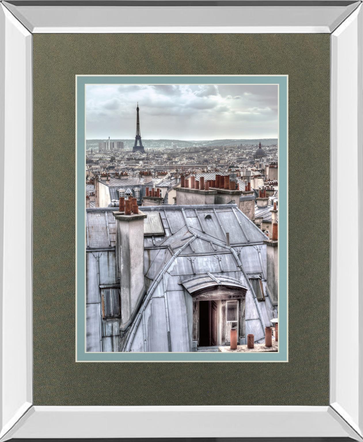 Paris Rooftops By Assaf Frank 34X40 Mirror Frame Print