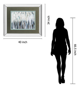 Silver Rain By Karen Lorena Parker 34X40 Mirror Frame Print