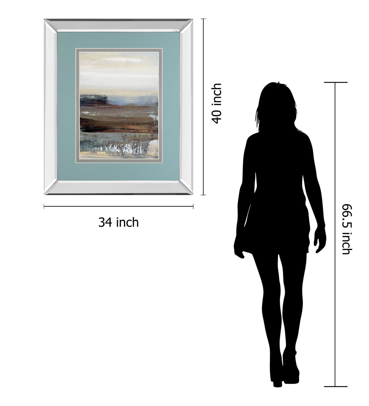 Hint Of Blue By Aerial Snow 34X40 Mirror Frame Print