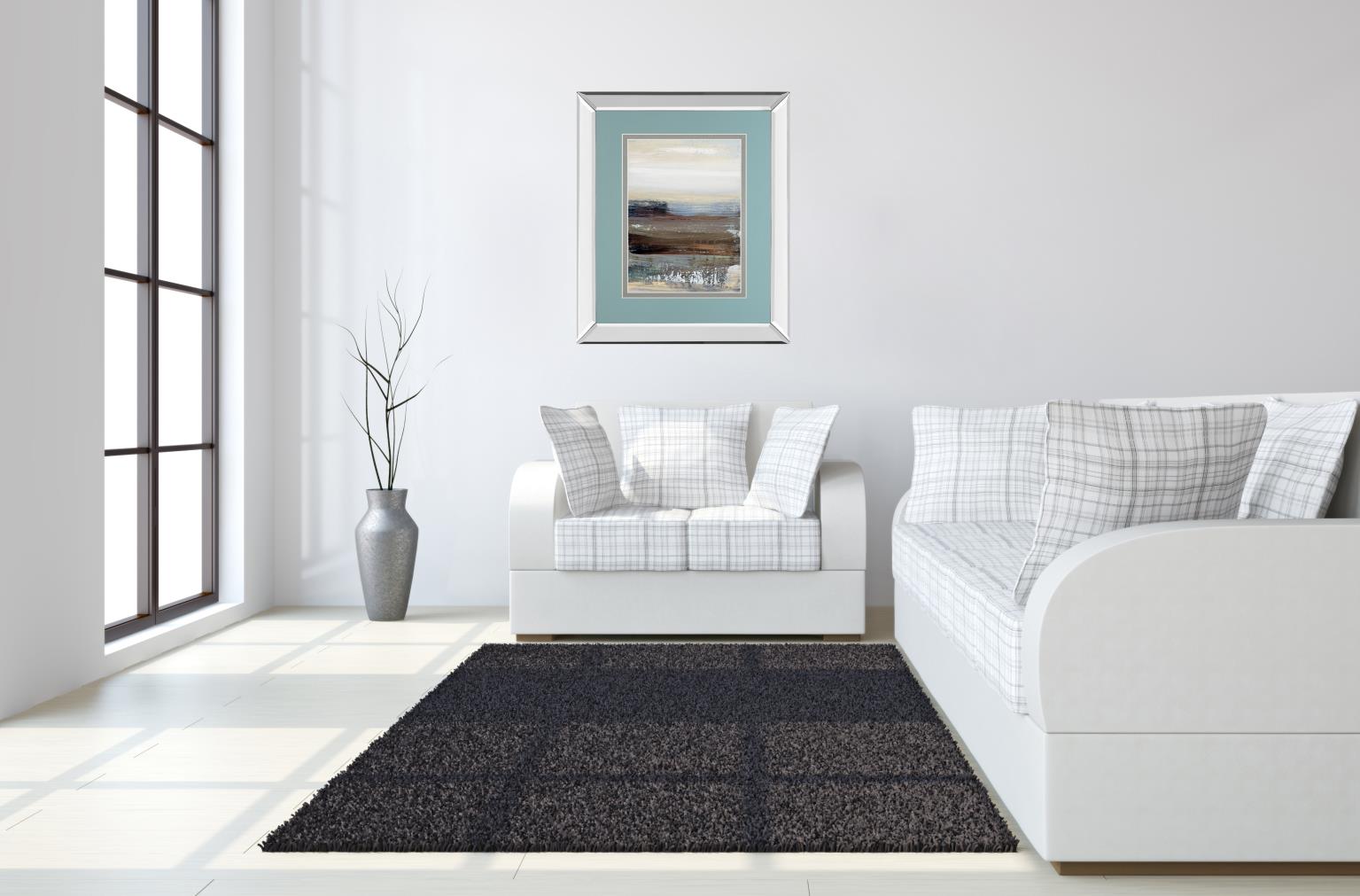 Hint Of Blue By Aerial Snow 34X40 Mirror Frame Print