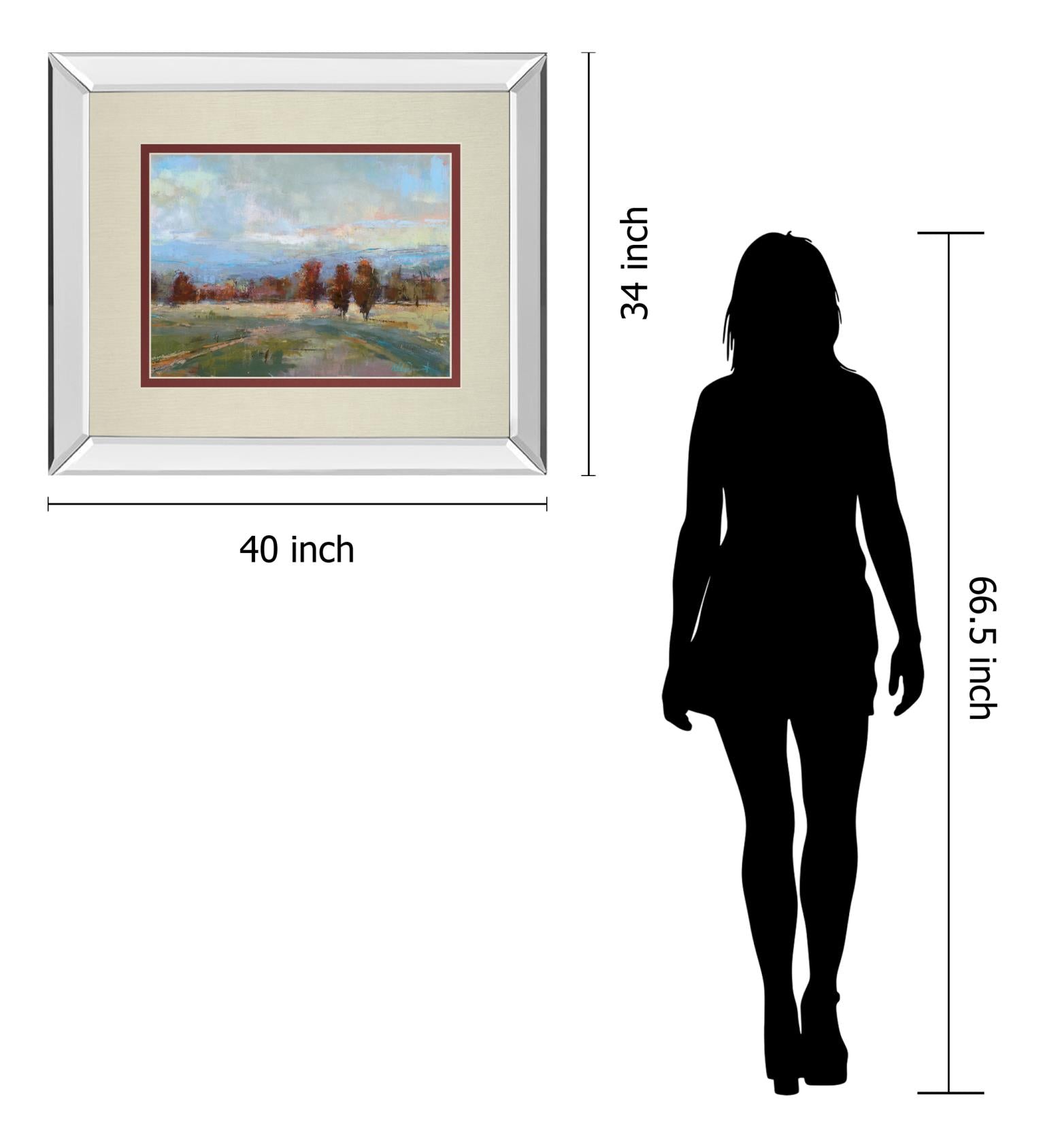 River Run By Louis Bourne 34X40 Mirror Frame Print