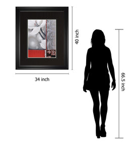 Bohemia Flora White By Jasmin Zara Copley 34X40 Framed Print