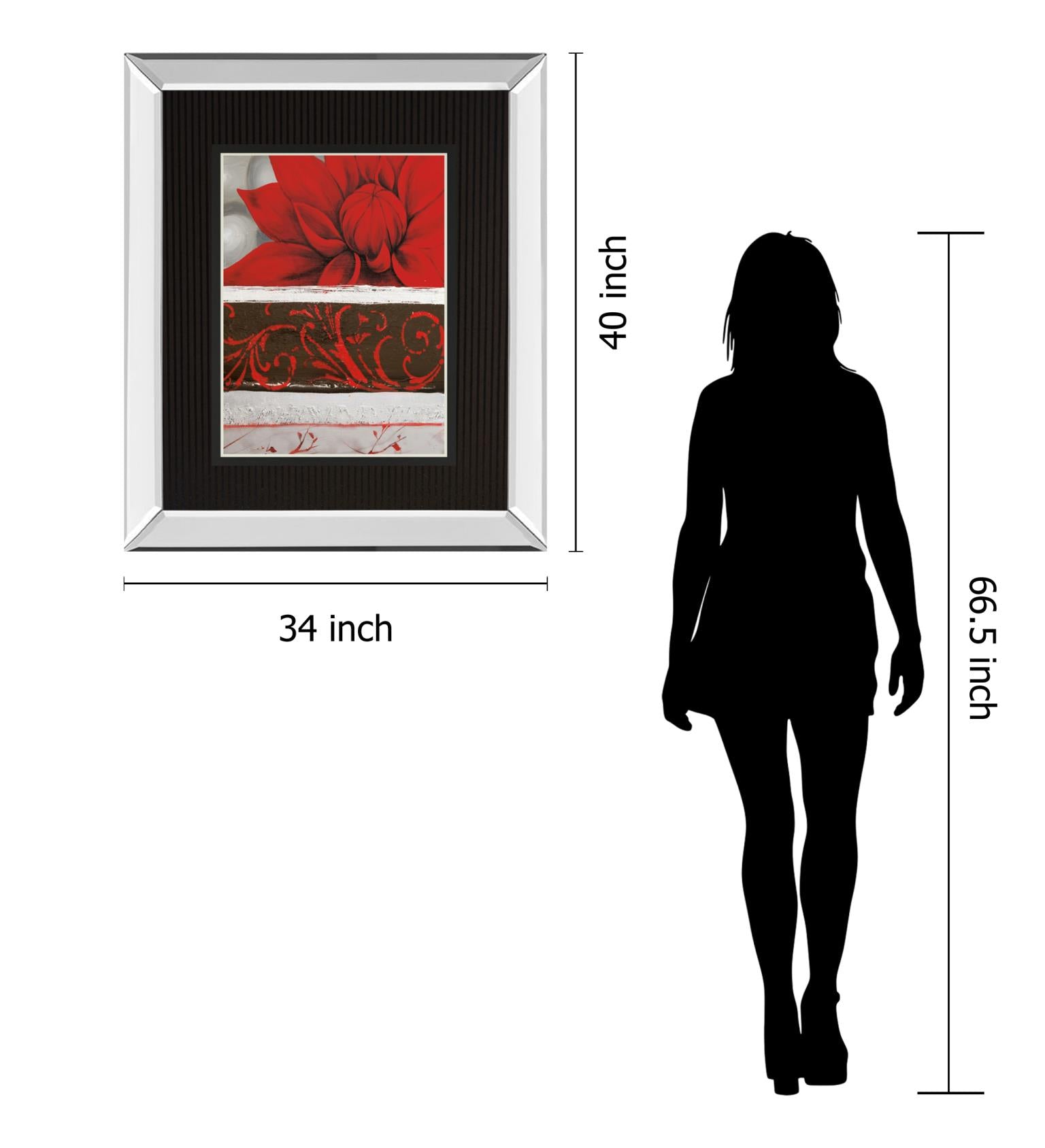 Sumptuous Red By Jasmin Zara Copley 34X40 Mirror Frame Print