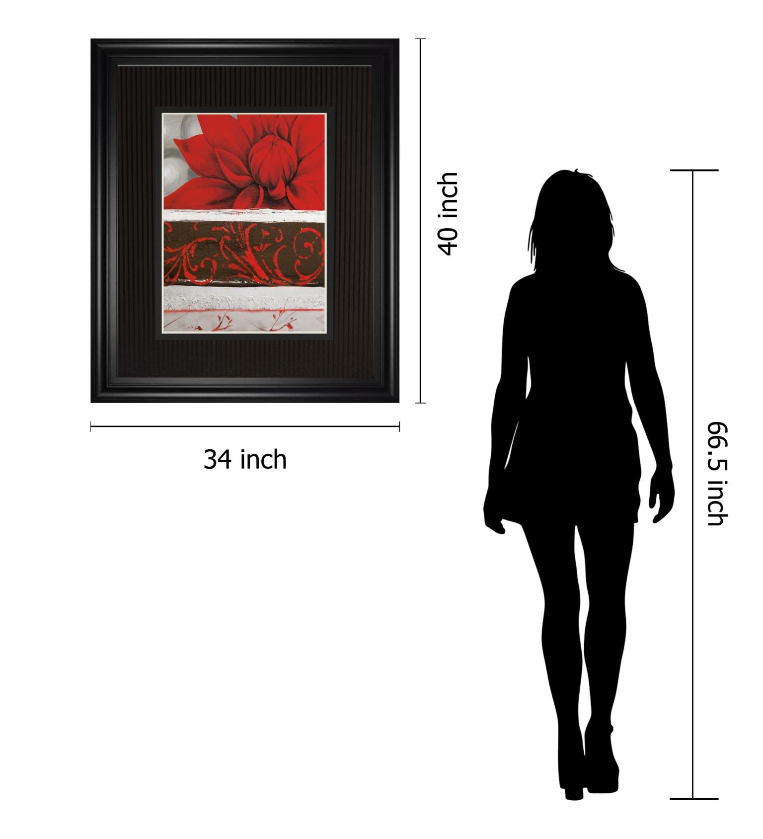 Sumptuous Red By Jasmin Zara Copley 34X40 Framed Print