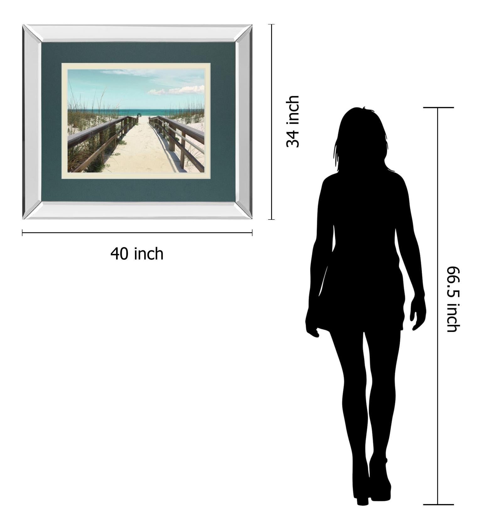 Welcome To Paradise By Nan 34X40 Mirror Frame Print