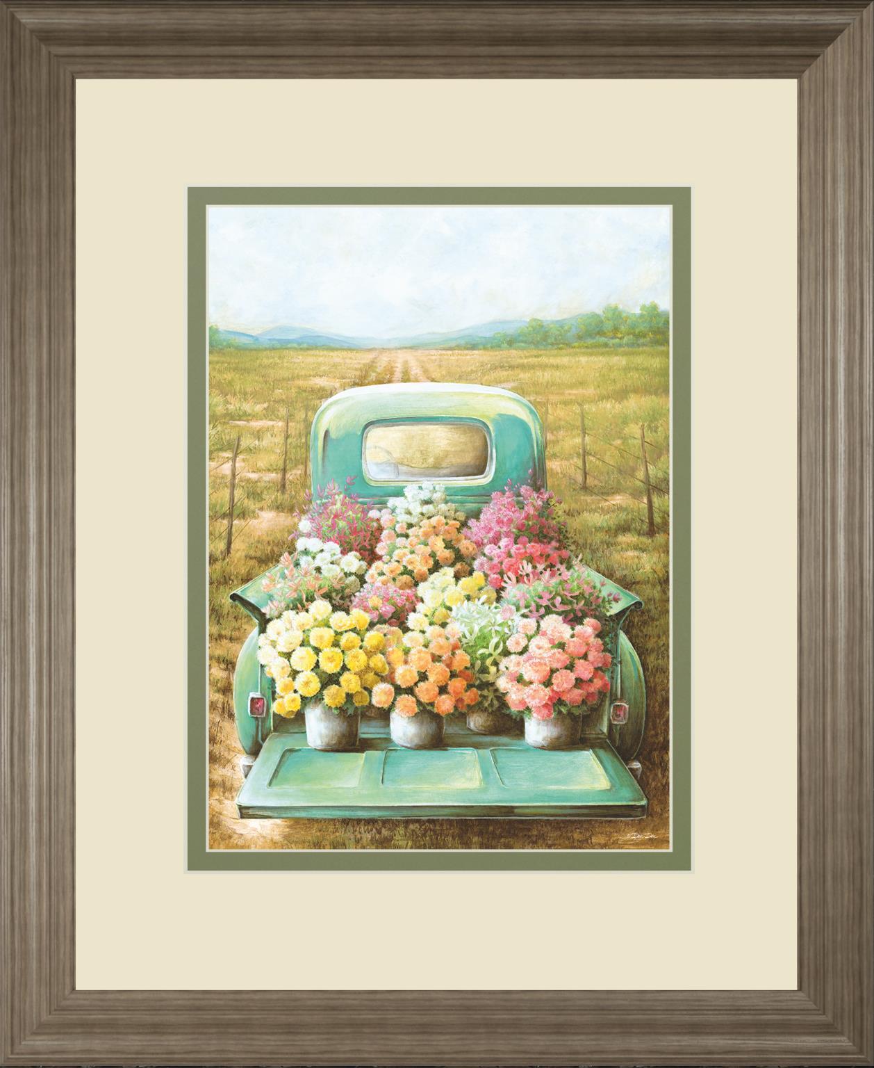 Flowers For Sale By Deedee 34X40 Framed Print