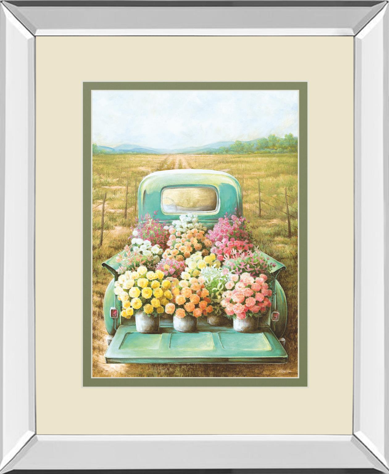 Flowers For Sale By Deedee 34X40 Mirror Frame Print
