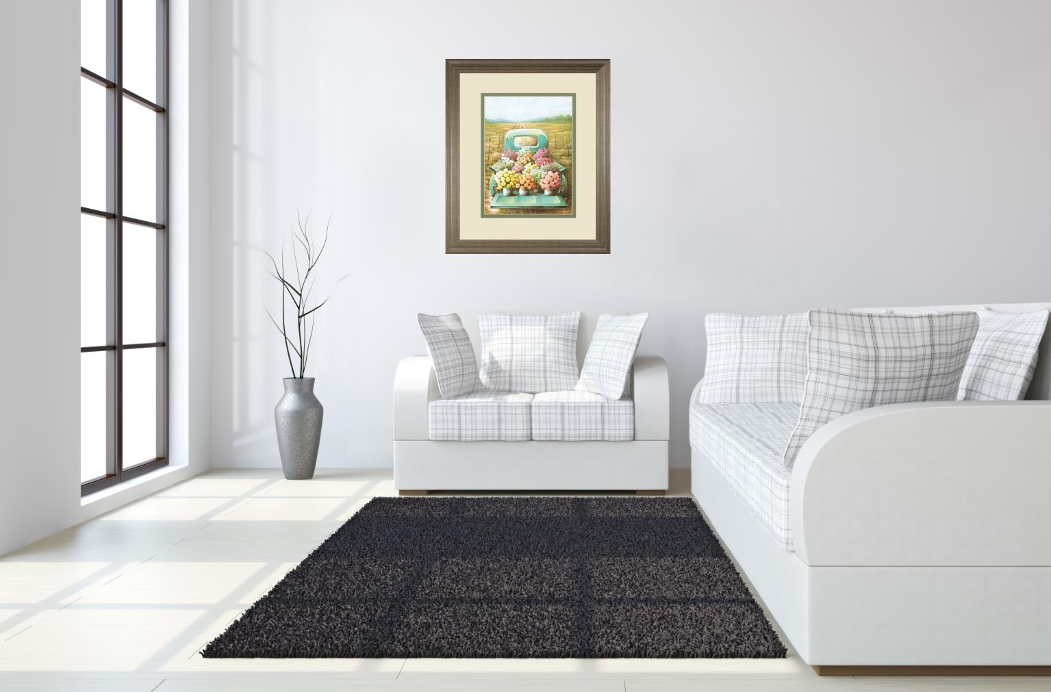 Flowers For Sale By Deedee 34X40 Framed Print