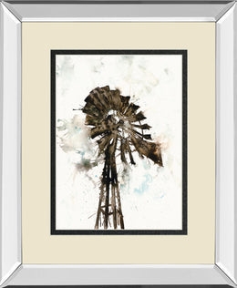 Watercolor Windmill By White Ladder 34X40 Mirror Frame Print