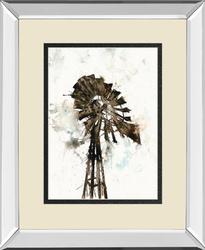 Watercolor Windmill By White Ladder 34X40 Mirror Frame Print