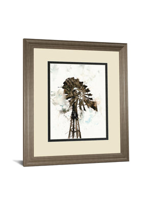 Watercolor Windmill By White Ladder 34X40 Framed Print