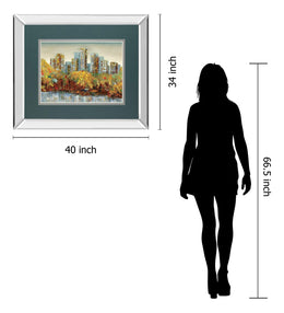 Central Park By Carmen Dolce 34X40 Mirror Frame Print