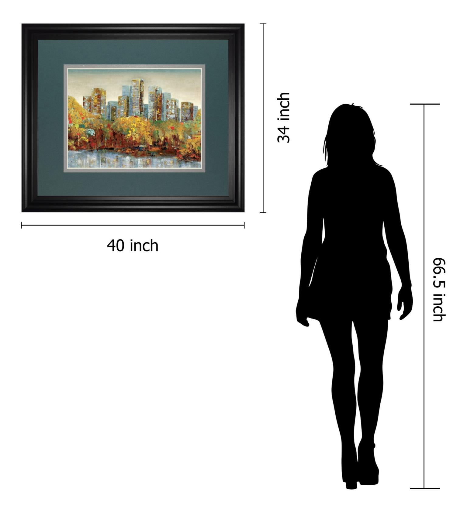 Central Park By Carmen Dolce 34X40 Framed Print