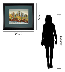Central Park By Carmen Dolce 34X40 Framed Print