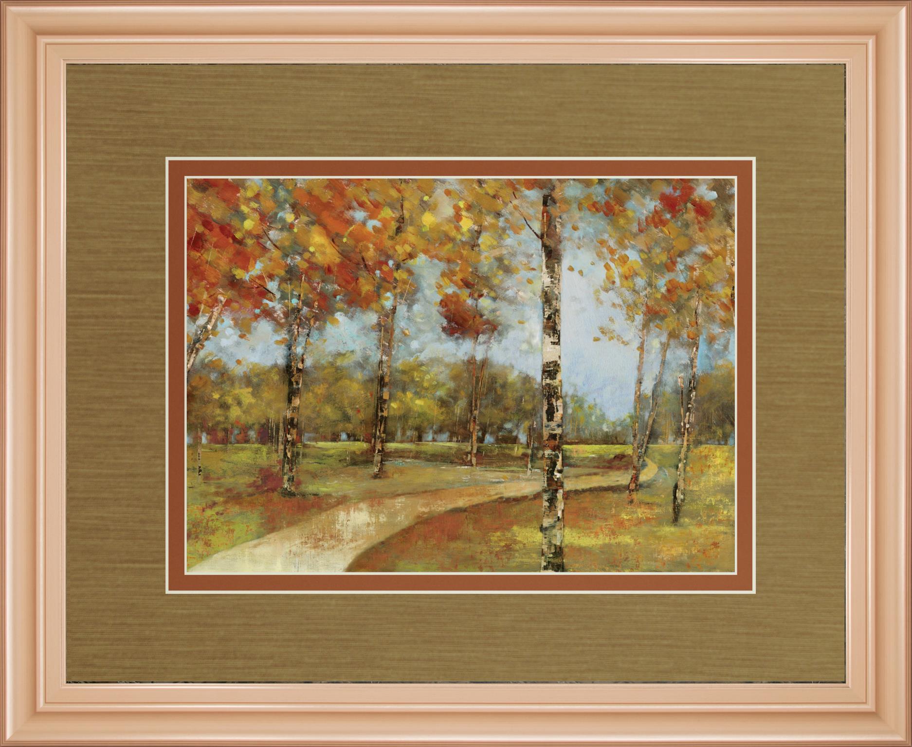 Autumn Path By Carmen Dolce 34X40 Framed Print