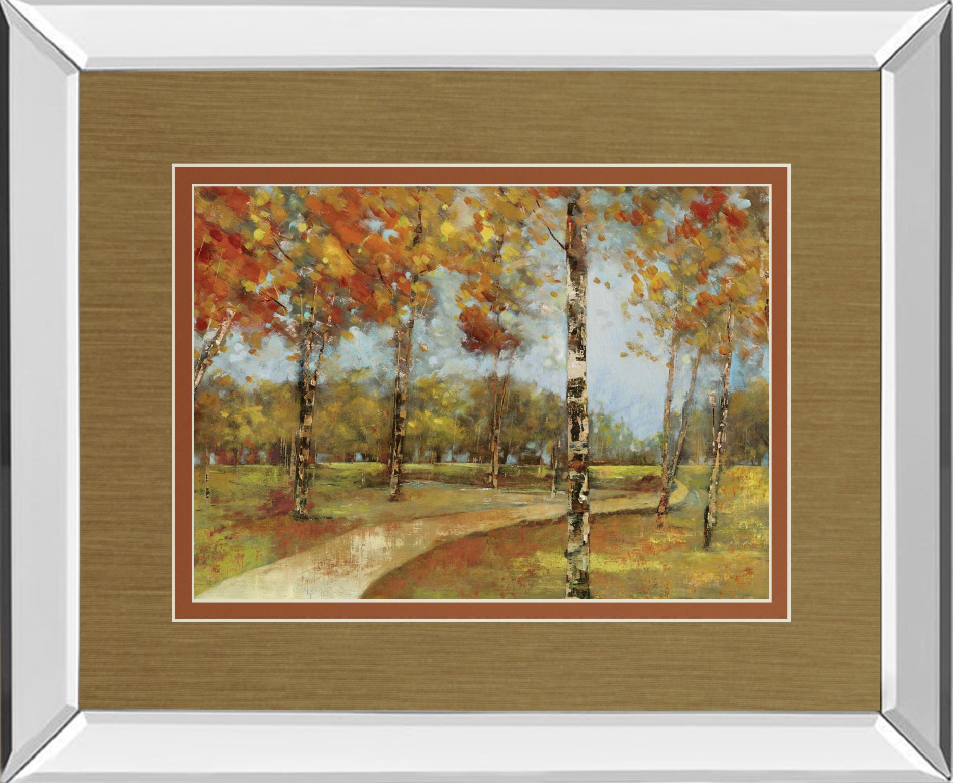Autumn Path By Carmen Dolce 34X40 Mirror Frame Print