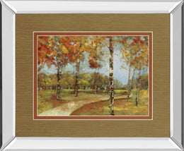 Autumn Path By Carmen Dolce 34X40 Mirror Frame Print