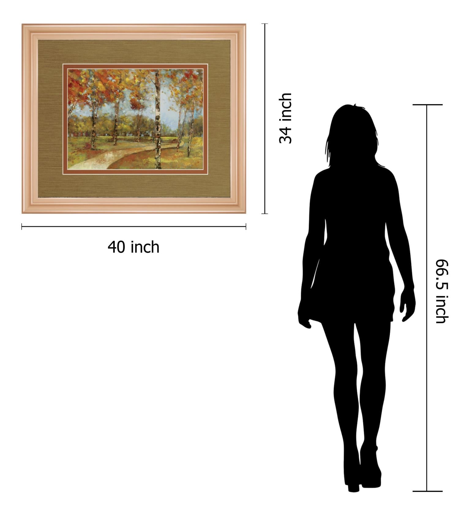 Autumn Path By Carmen Dolce 34X40 Framed Print