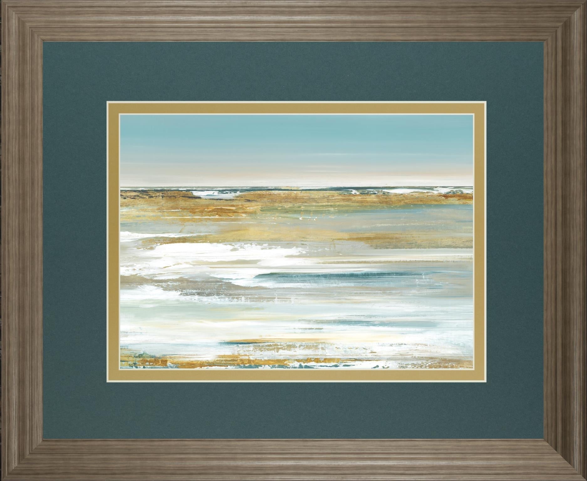 Blue Horizoni By Valeria Mravyan 34X40 Framed Print