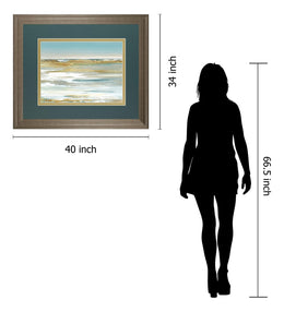 Blue Horizoni By Valeria Mravyan 34X40 Framed Print