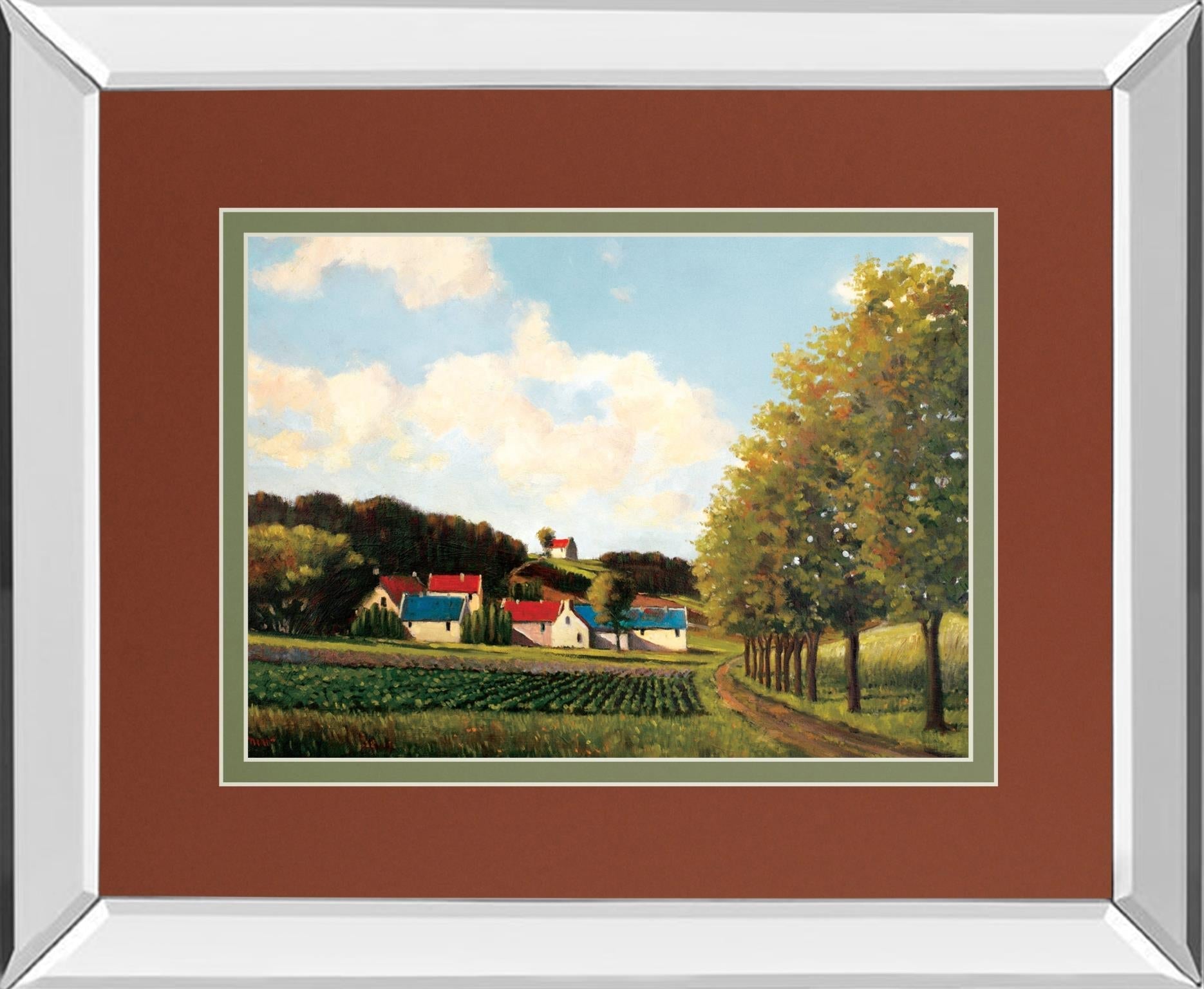 Little Farms By Pieter Molenaar 34X40 Mirror Frame Print