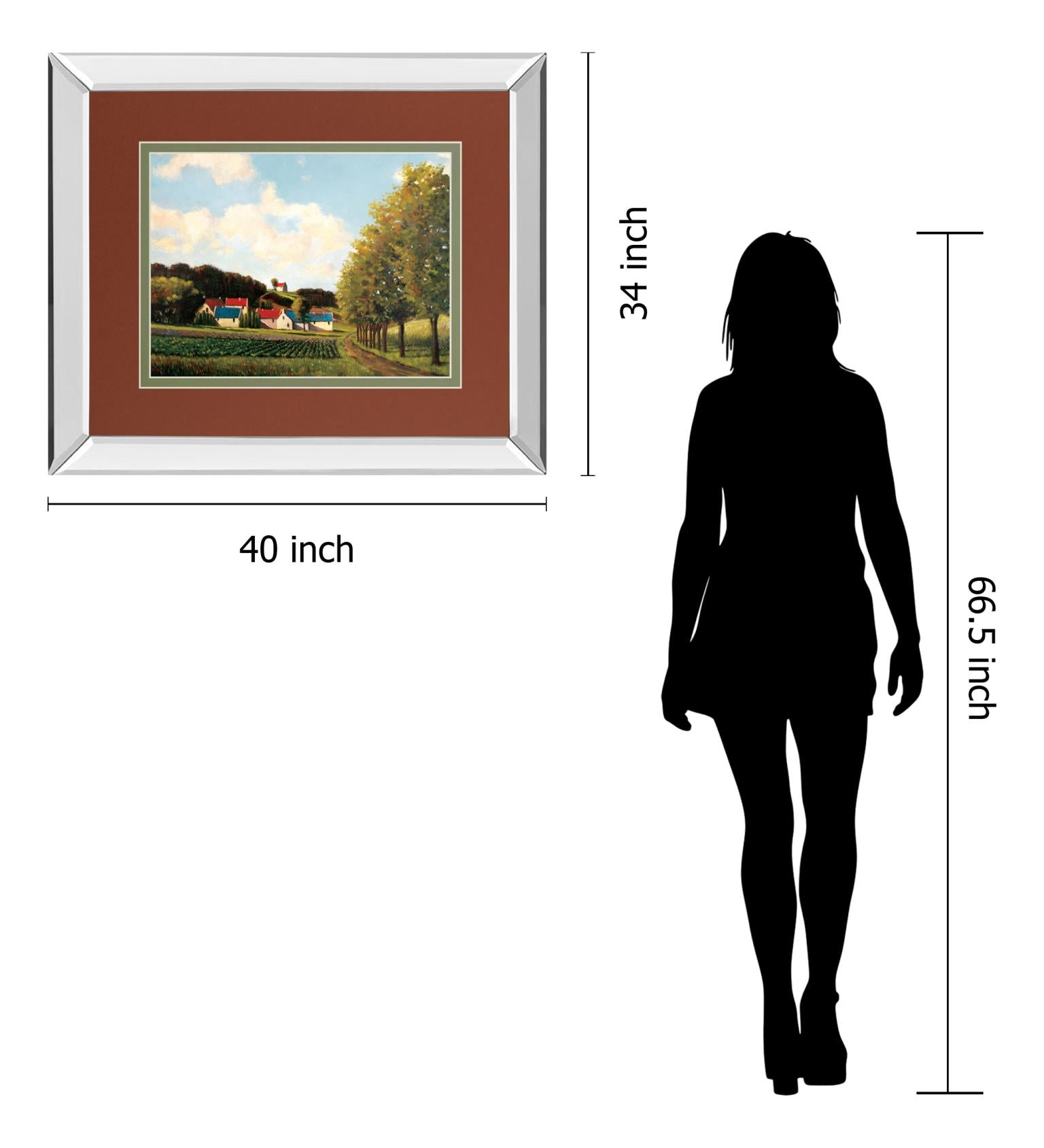 Little Farms By Pieter Molenaar 34X40 Mirror Frame Print