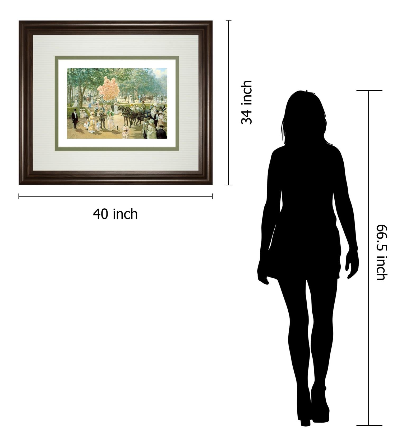Balloon Seller By Alan Maley 34X40 Framed Print