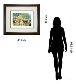 Balloon Seller By Alan Maley 34X40 Framed Print