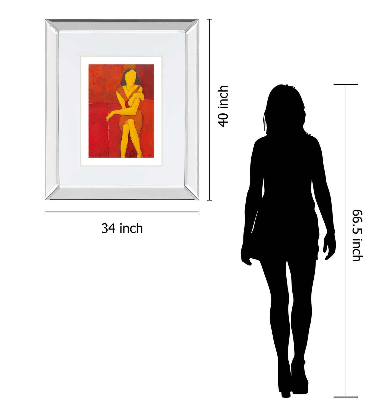 In View Of I By Augustine 34X40 Mirror Frame Print