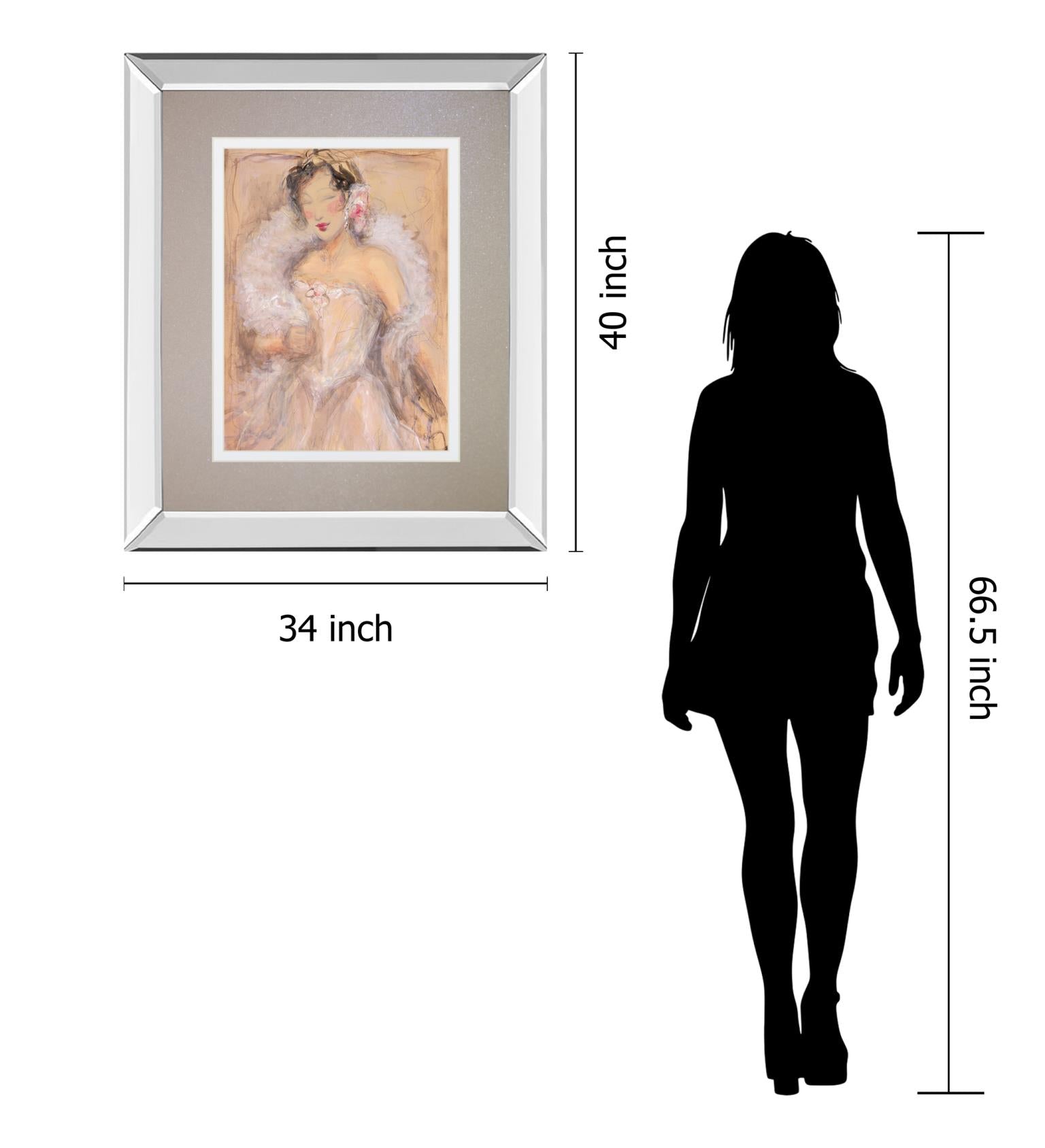 Stole My Heart I By Dupre 34X40 Mirror Frame Print