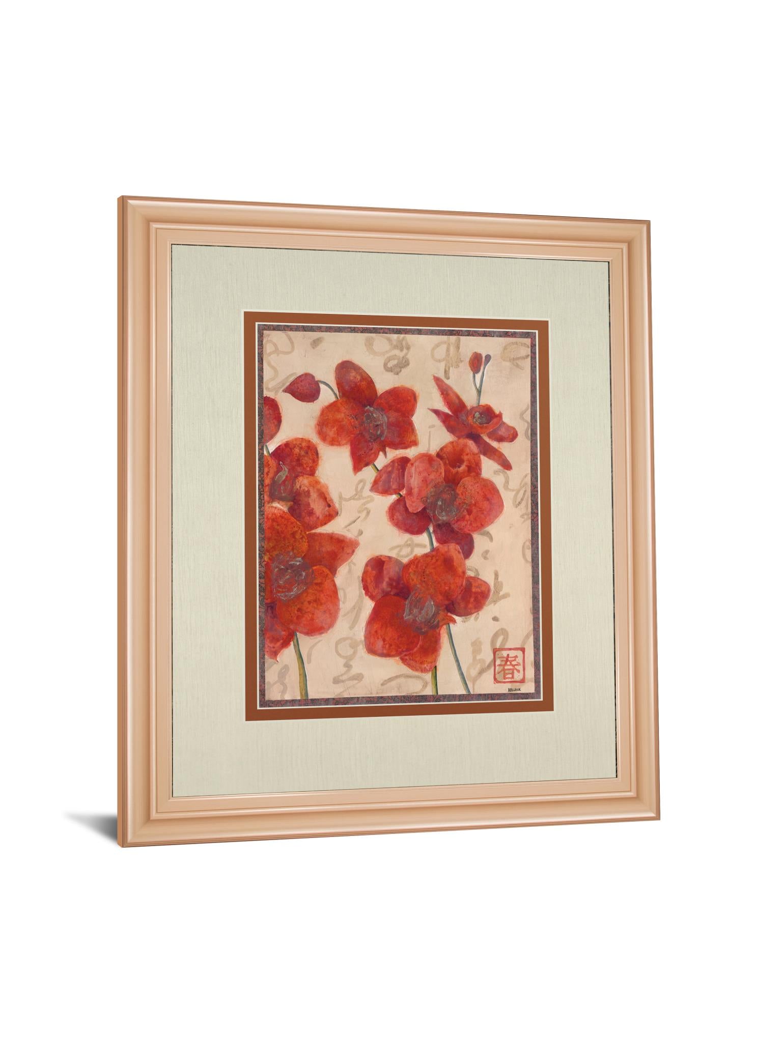 Asian Orchid I By Hollack 34X40 Framed Print